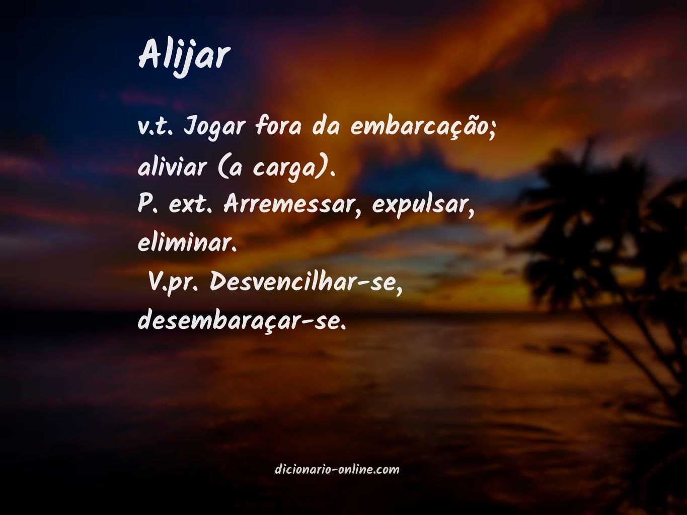 Significado de alijar