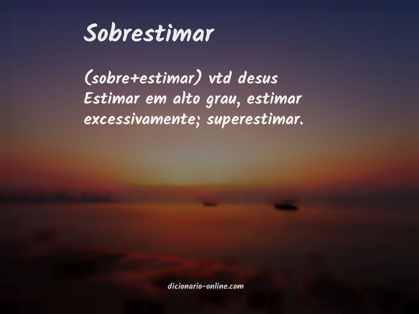 Significado de sobrestimar