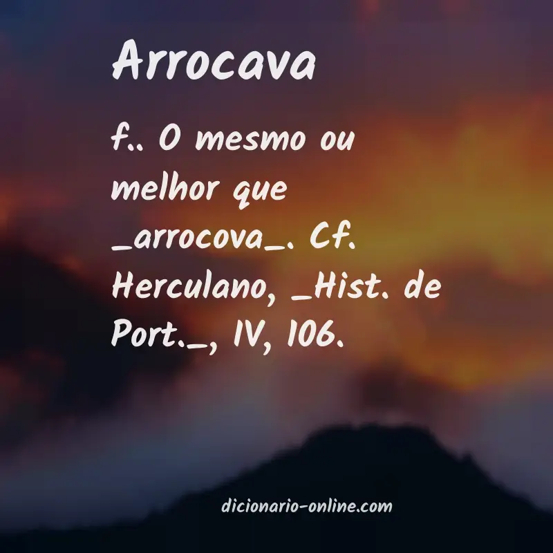 Significado de arrocava