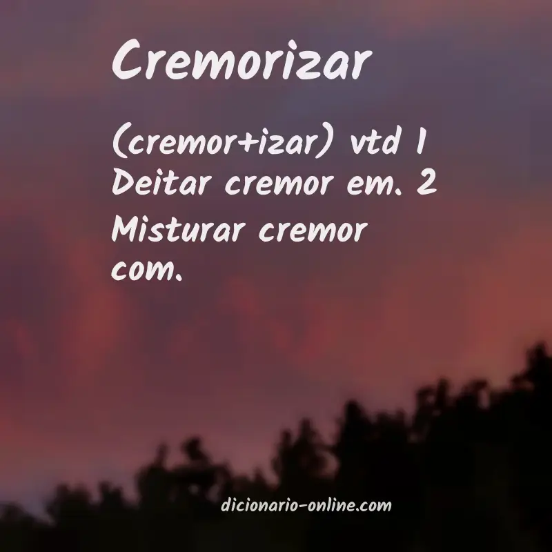 Significado de cremorizar