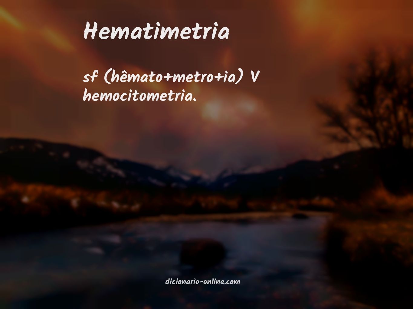 Significado de hematimetria