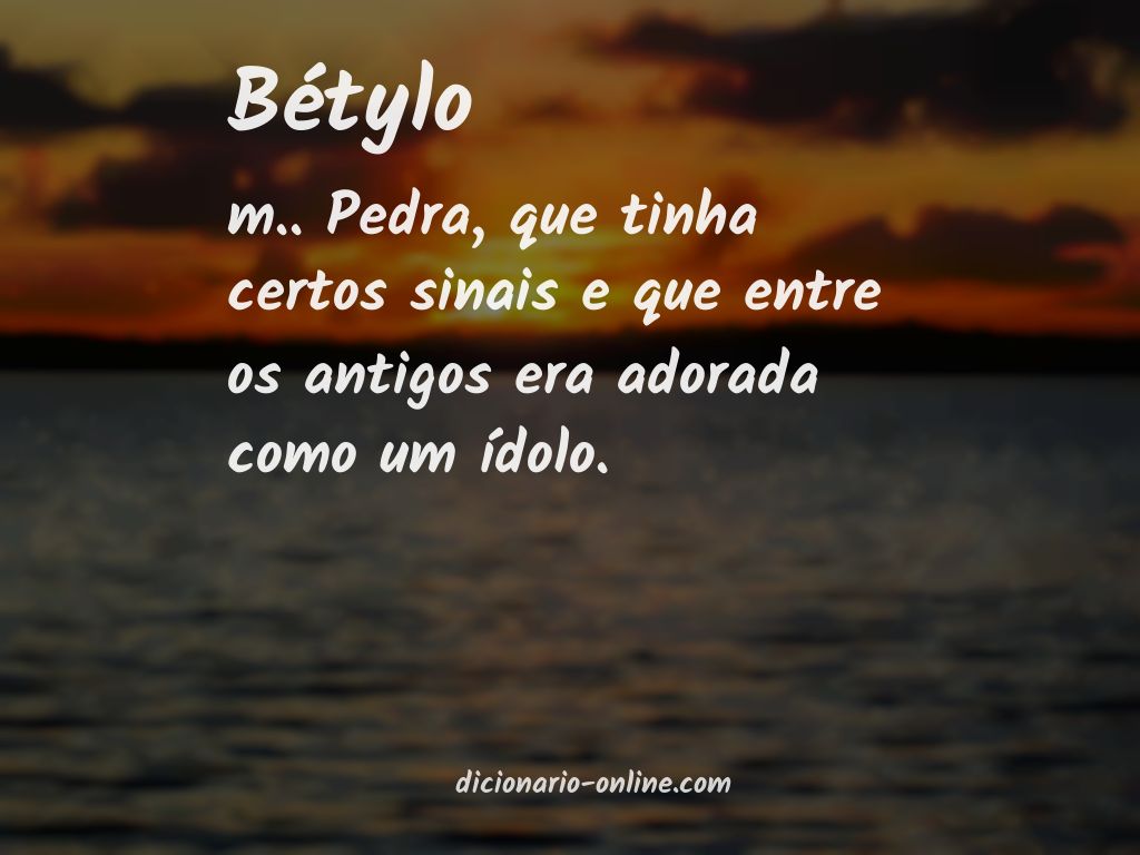 Significado de bétylo