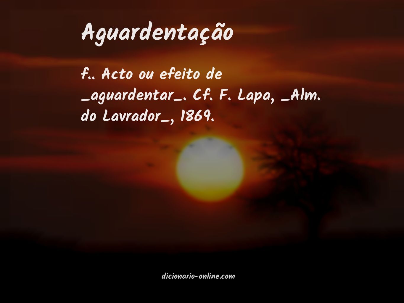 Significado de aguardentação