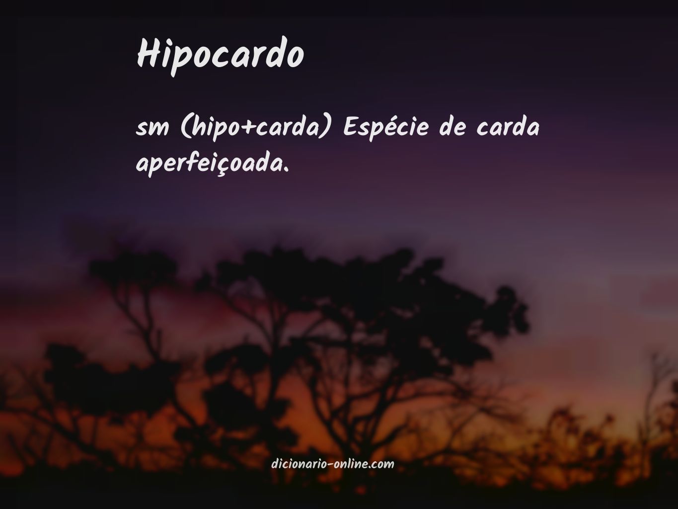 Significado de hipocardo