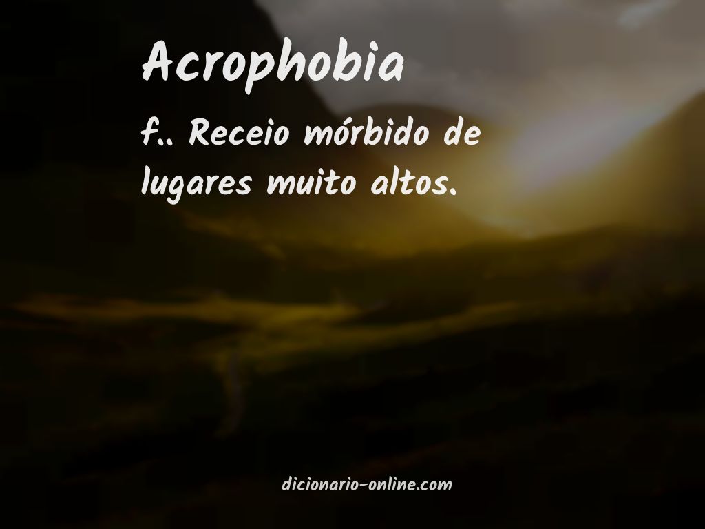 Significado de acrophobia