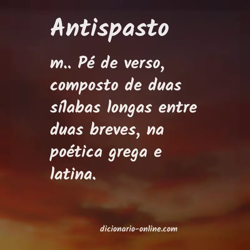 Significado de antispasto