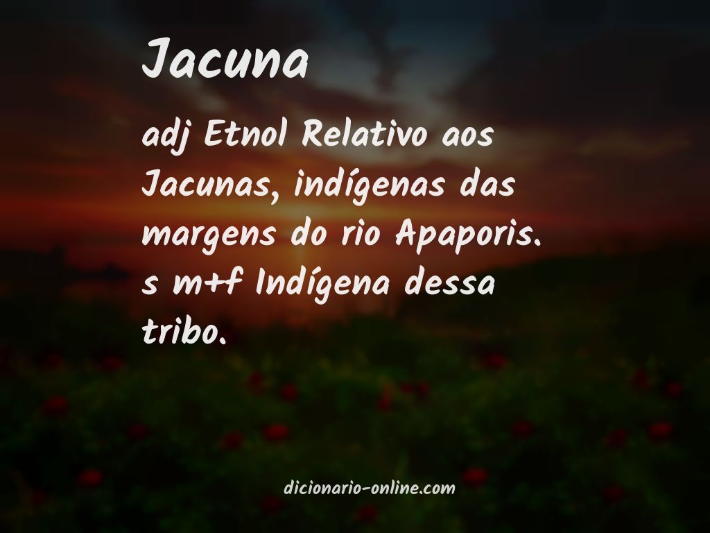 Significado de jacuna