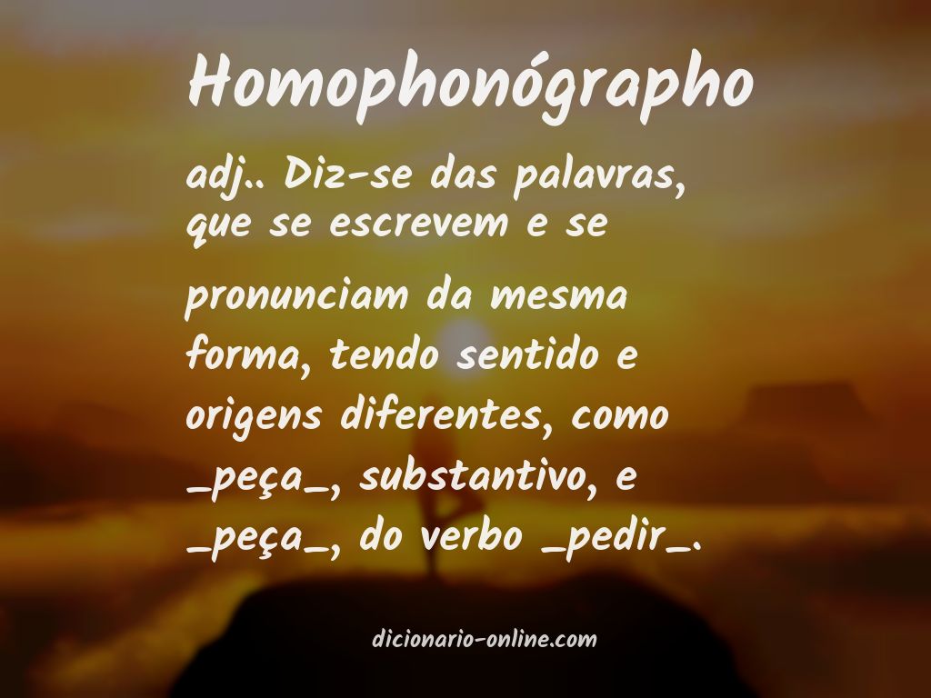 Significado de homophonógrapho