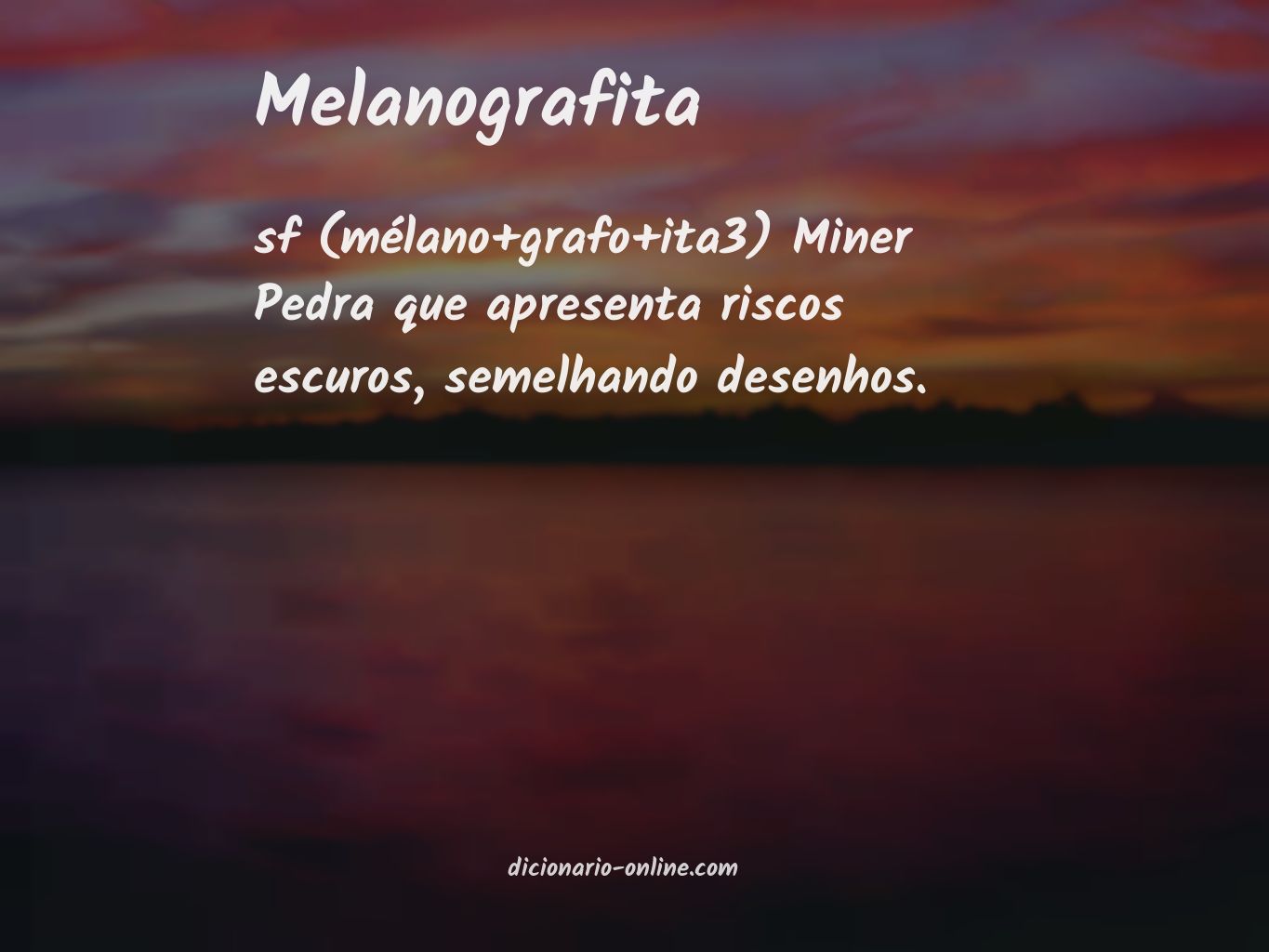 Significado de melanografita