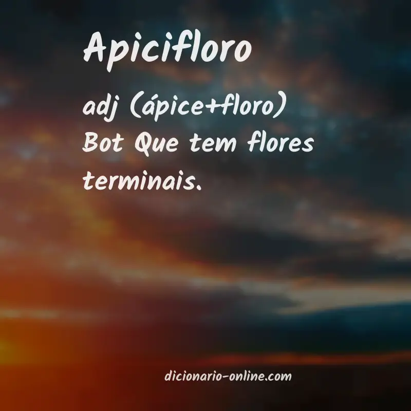 Significado de apicifloro