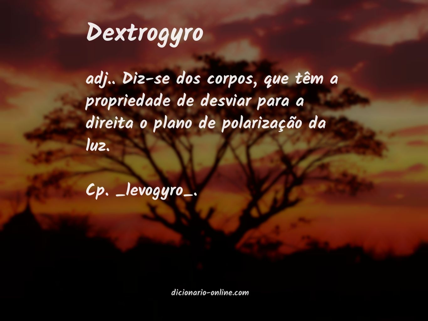 Significado de dextrogyro