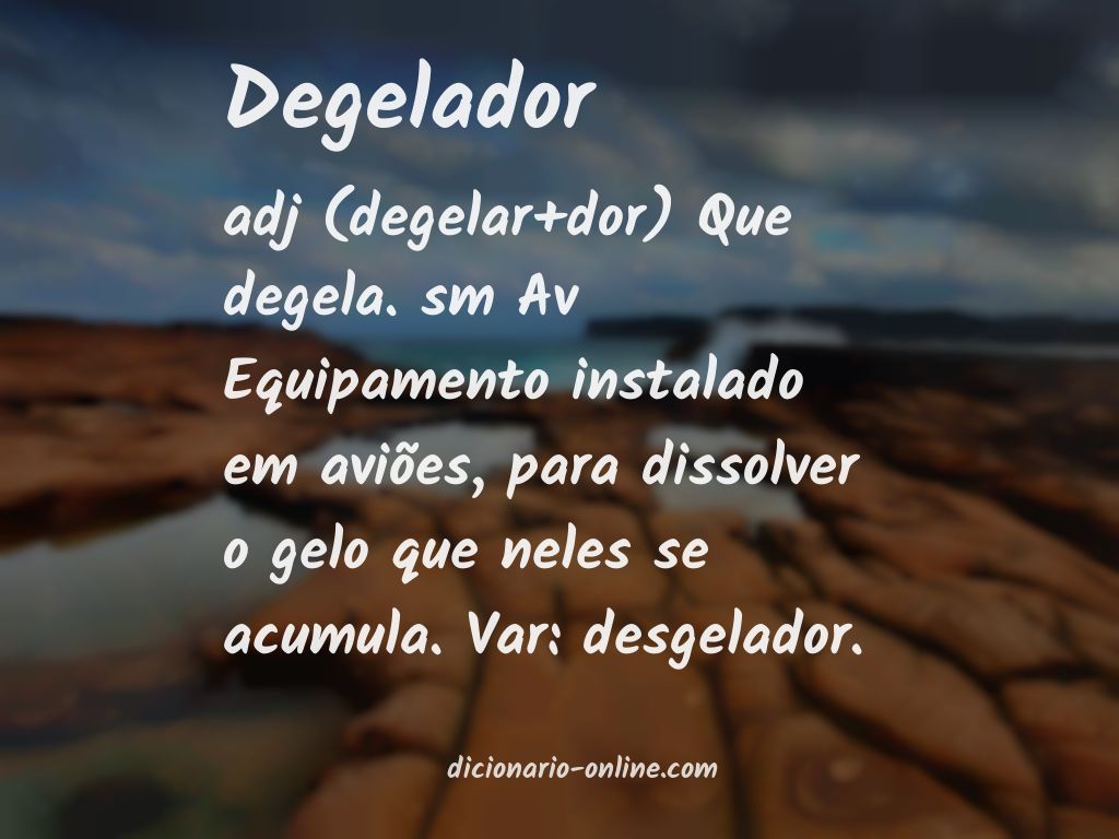 Significado de degelador