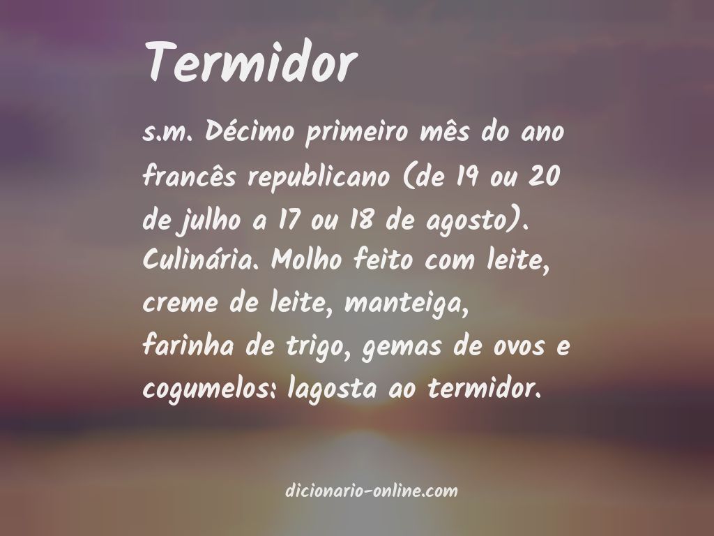 Significado de termidor