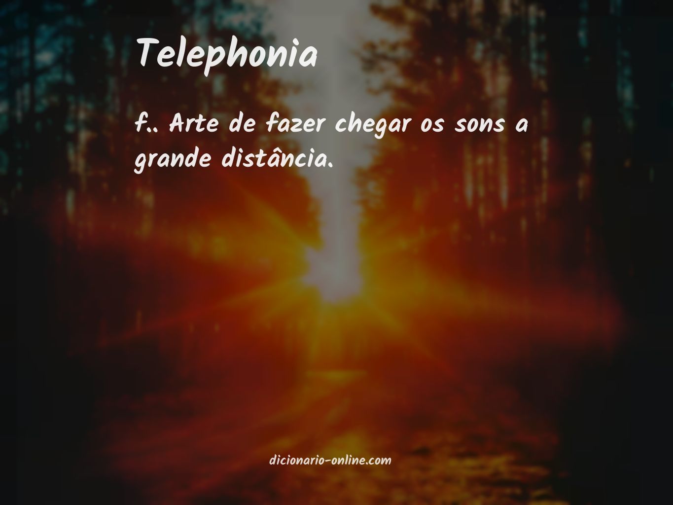 Significado de telephonia