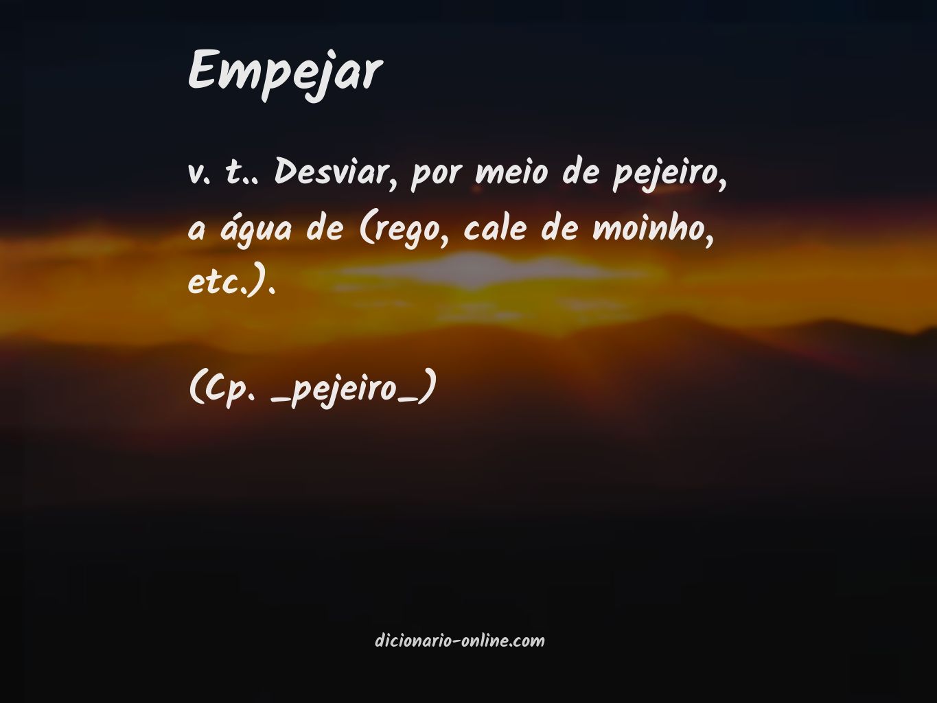 Significado de empejar