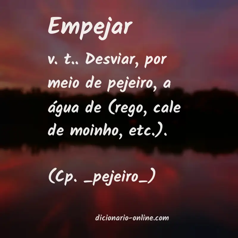 Significado de empejar