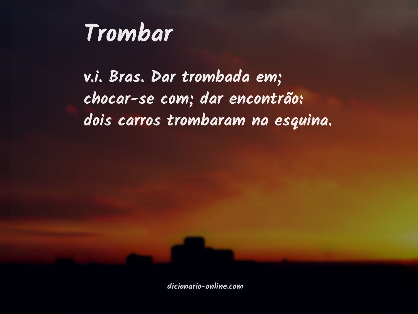 Significado de trombar