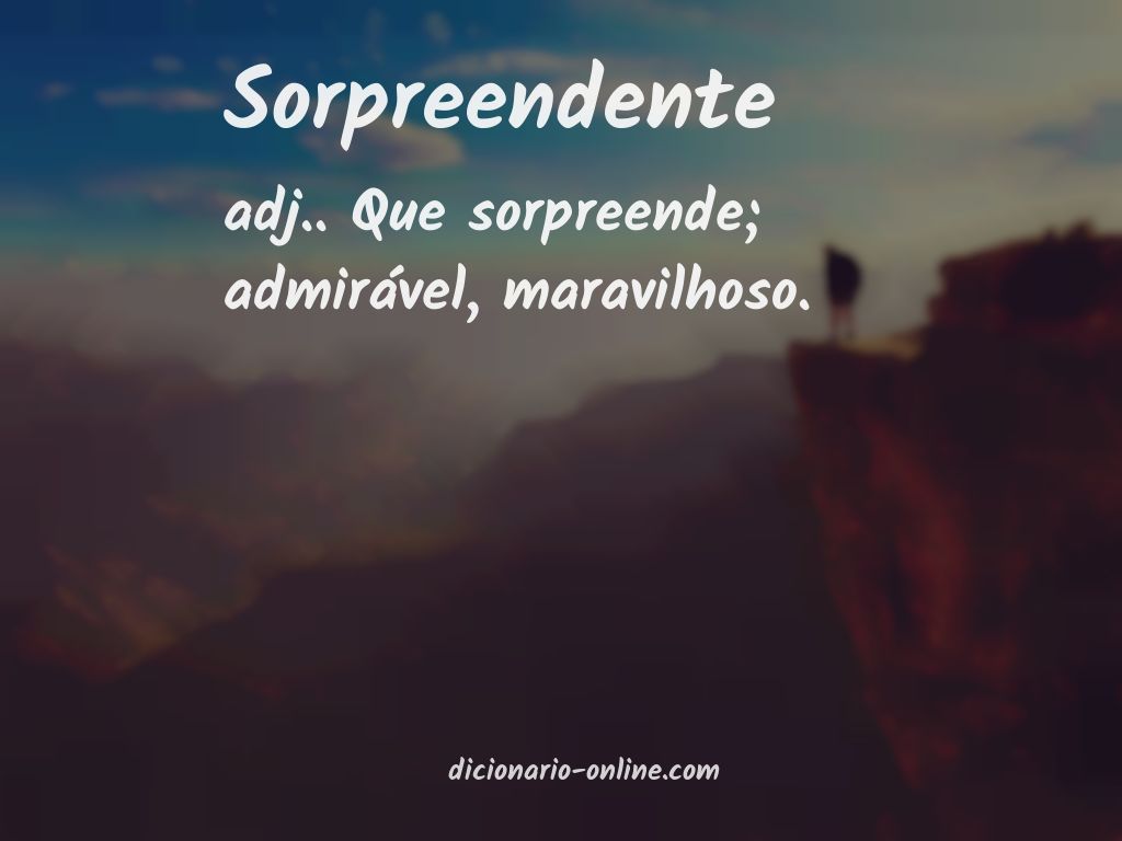 Significado de sorpreendente