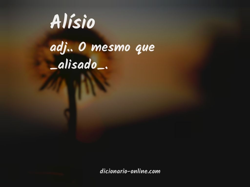 Significado de alísio