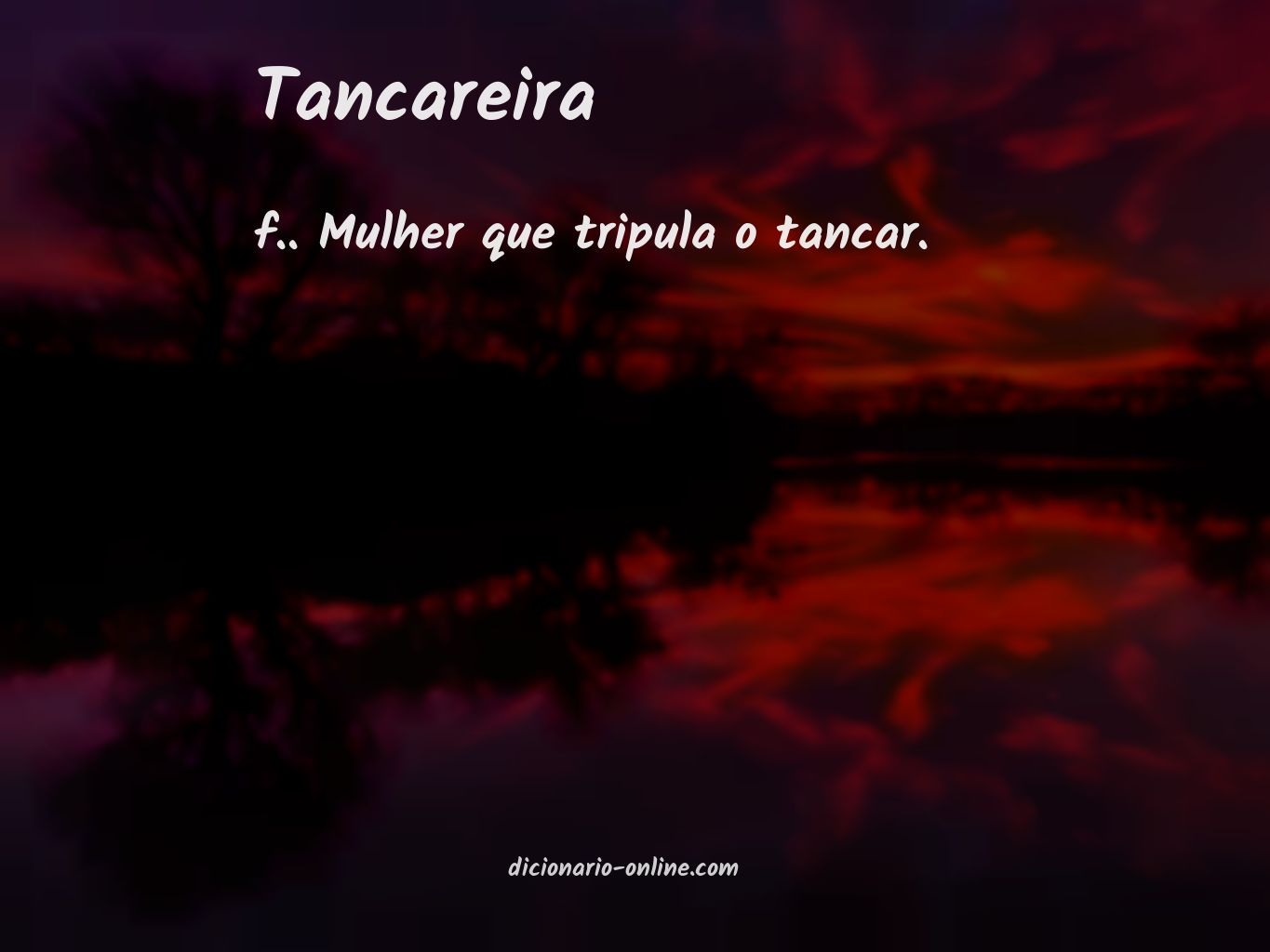 Significado de tancareira