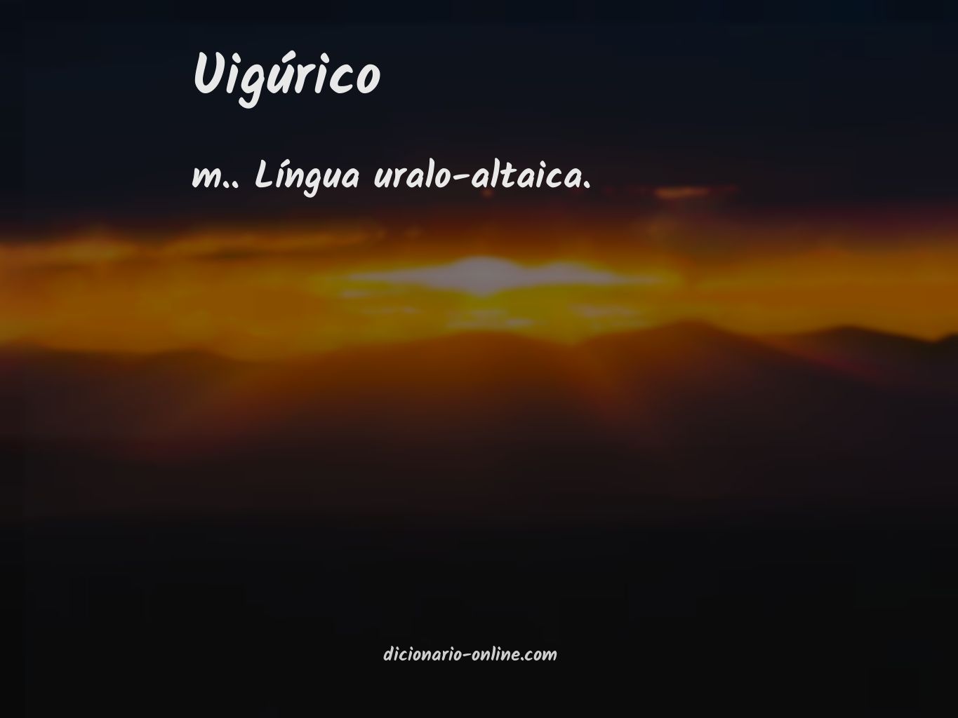 Significado de uigúrico