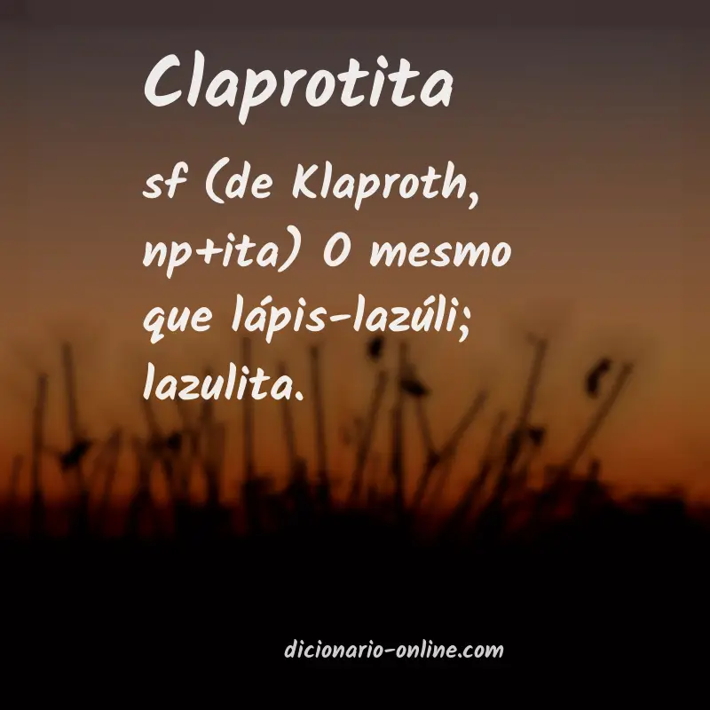 Significado de claprotita