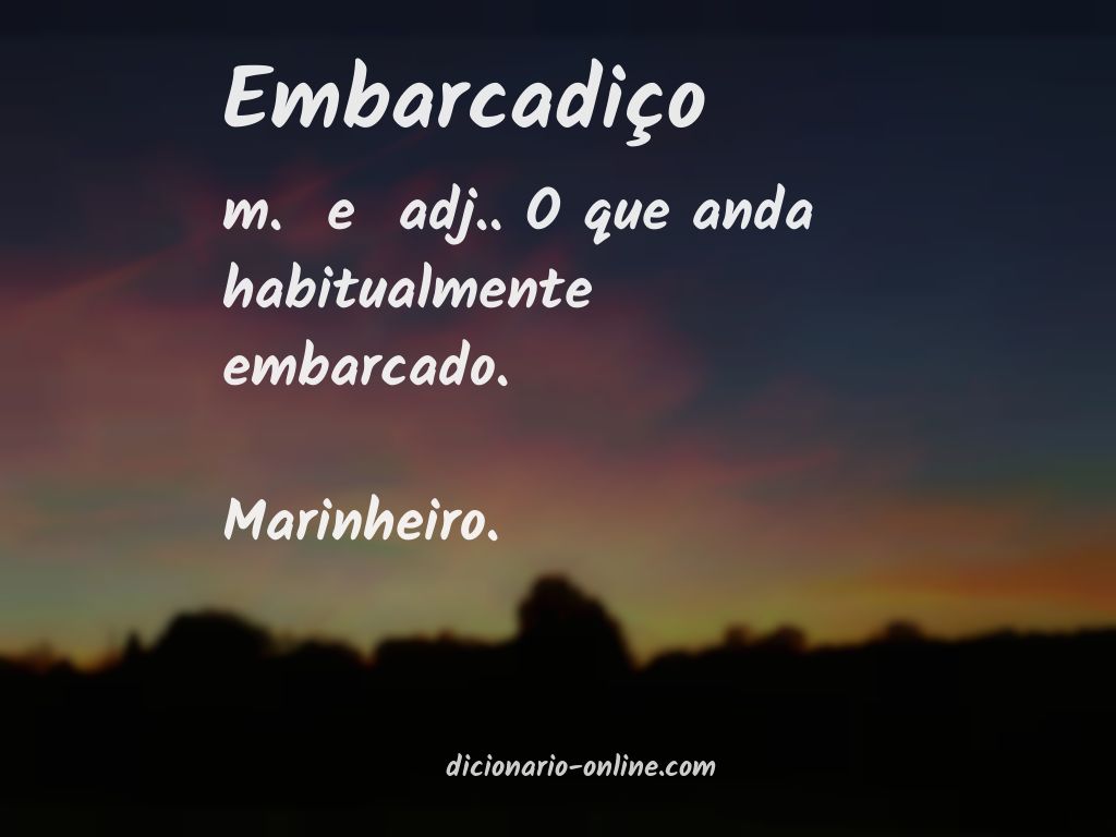 Significado de embarcadiço