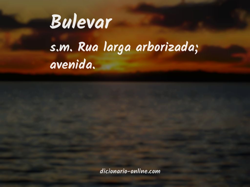 Significado de bulevar