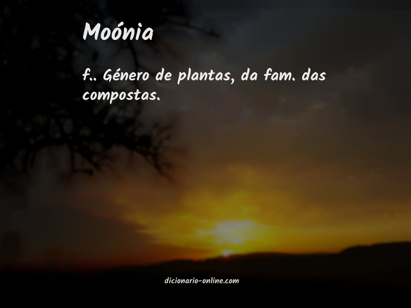 Significado de moónia