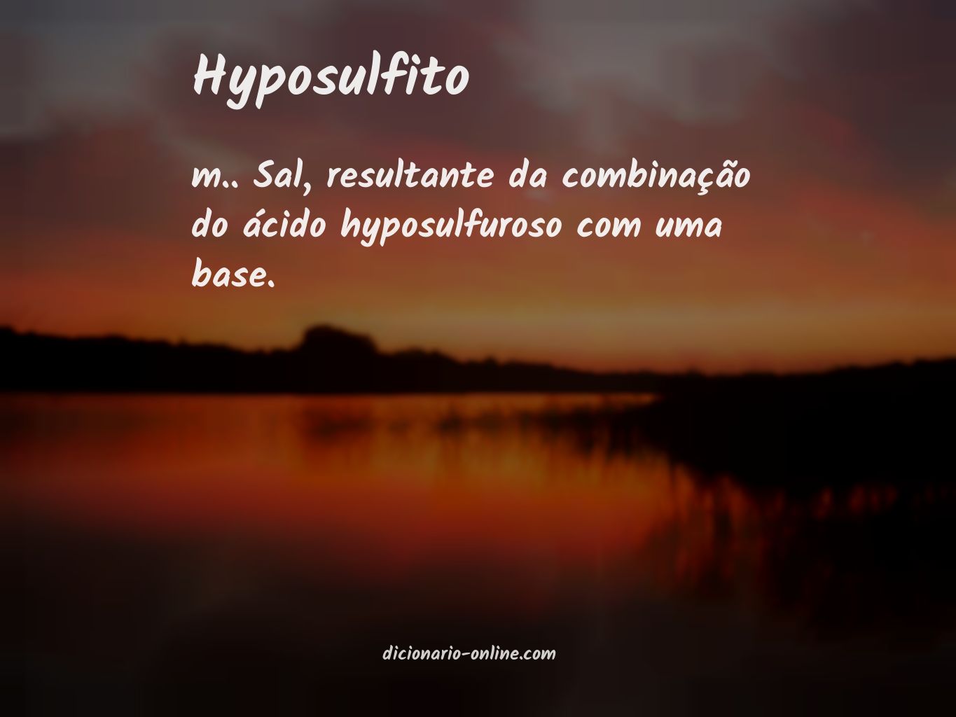 Significado de hyposulfito