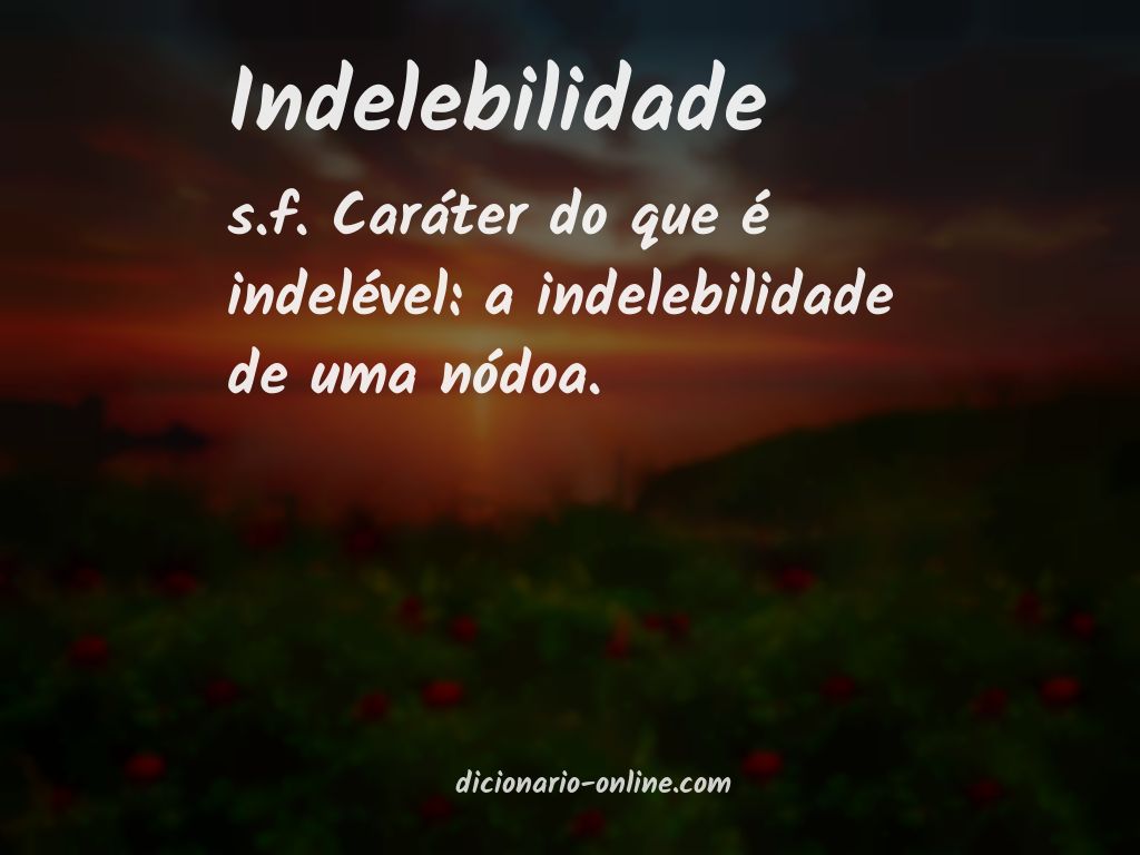 Significado de indelebilidade