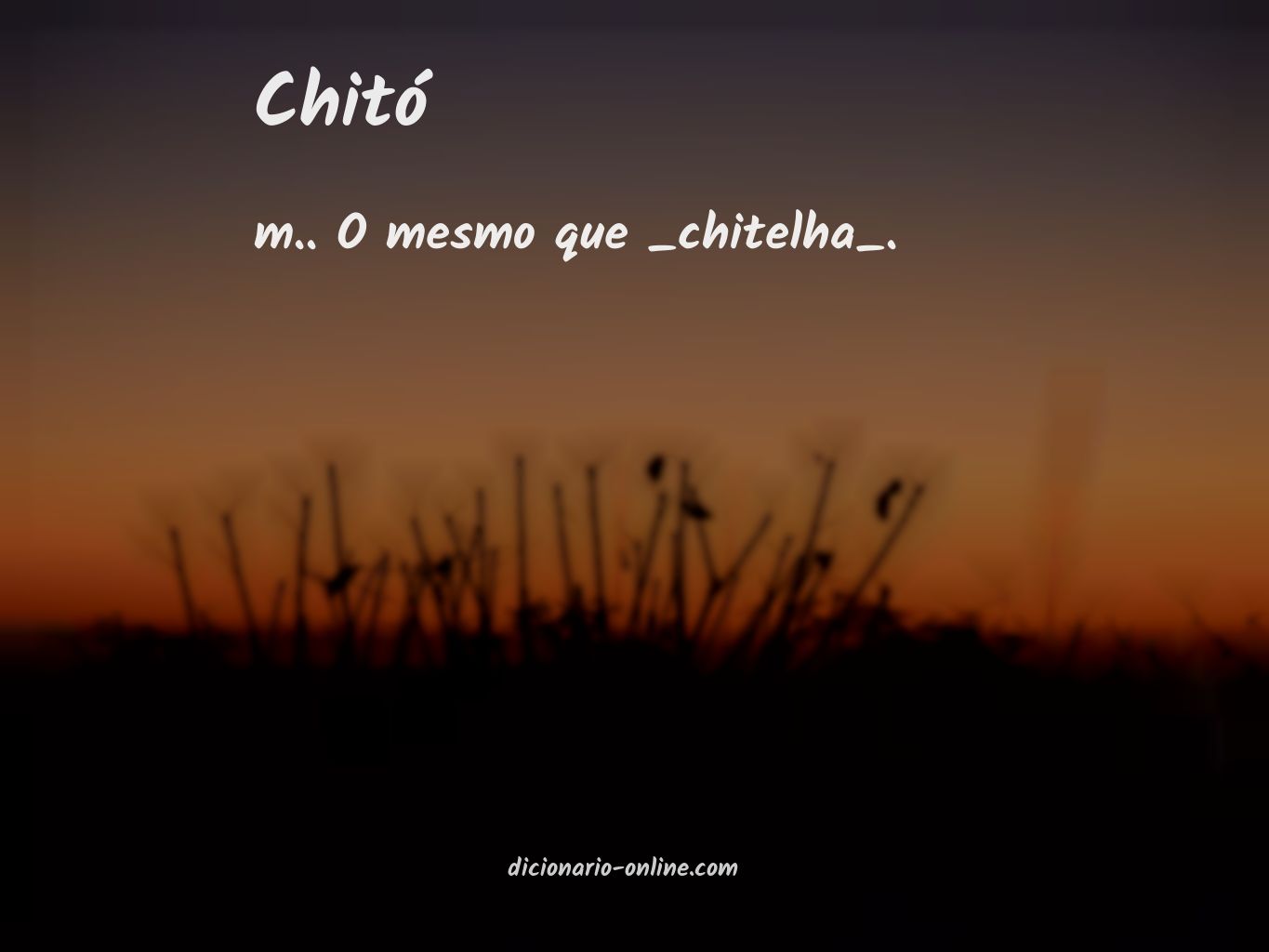 Significado de chitó