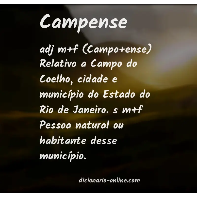 Significado de campense