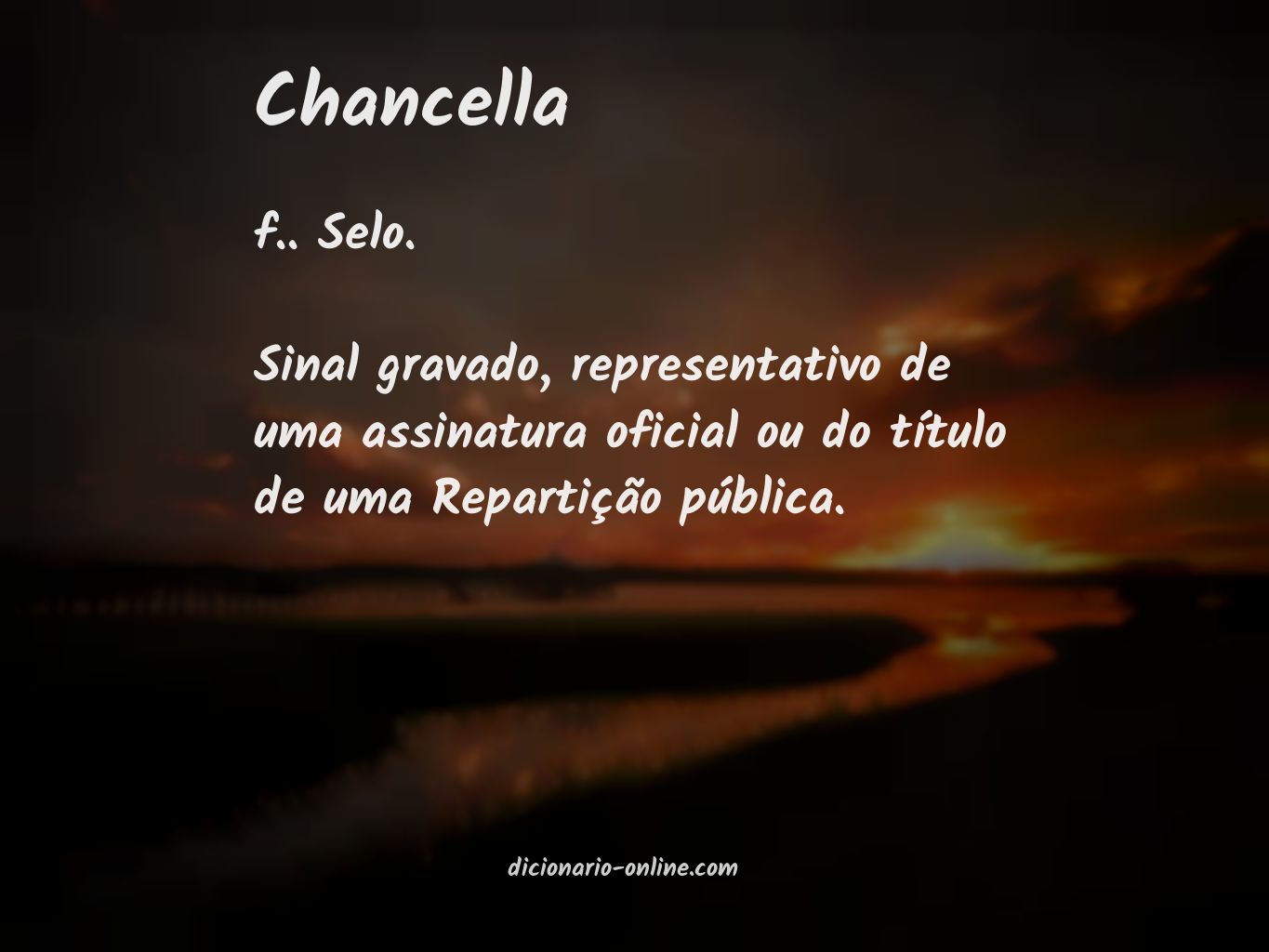 Significado de chancella