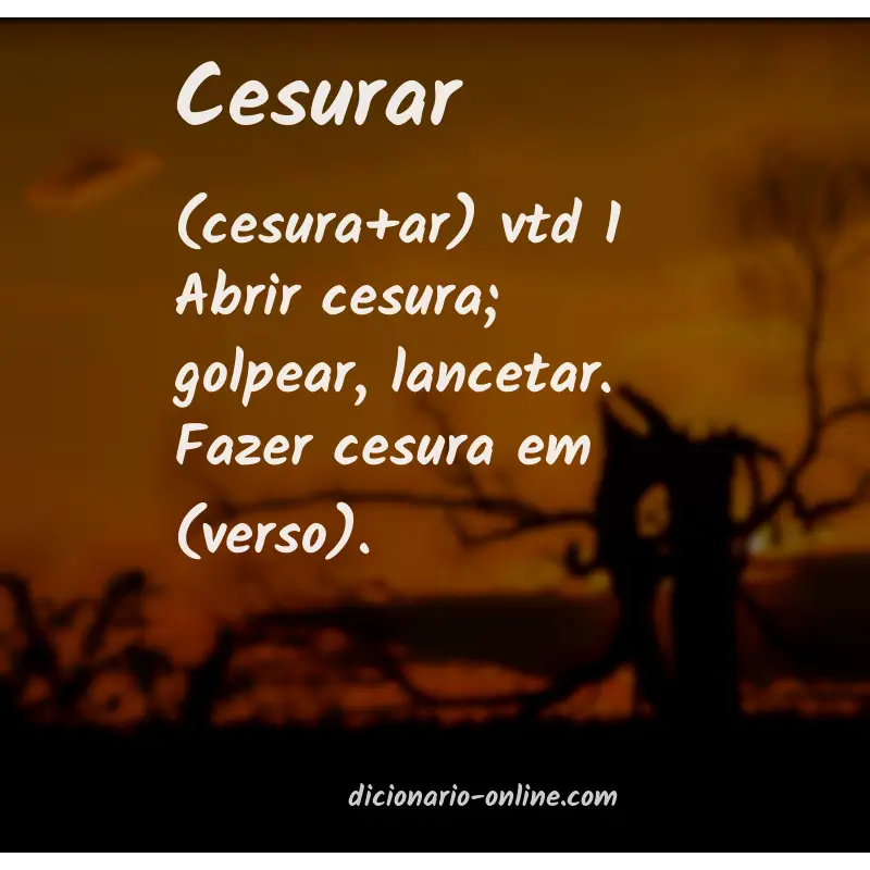 Significado de cesurar