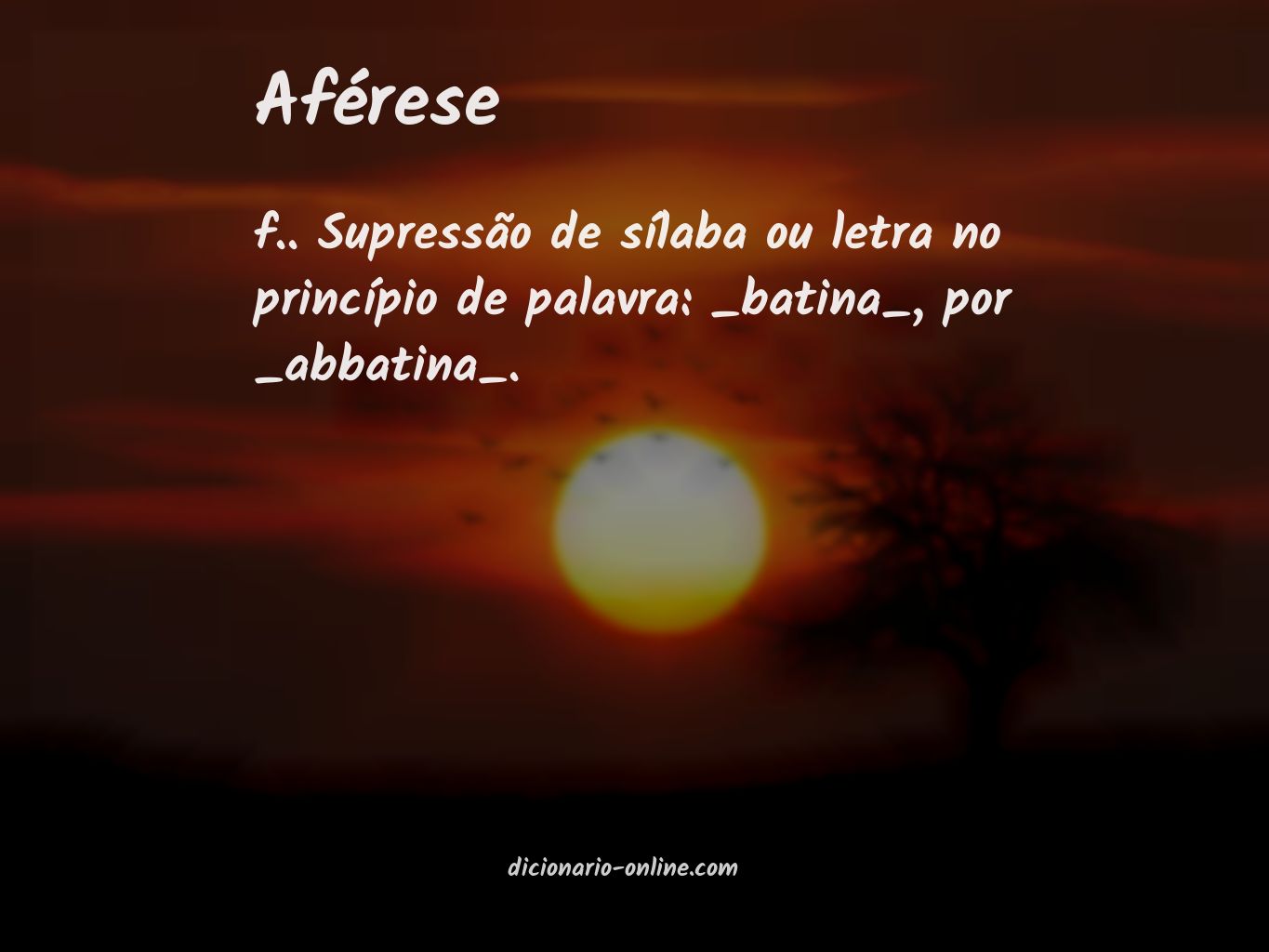 Significado de aférese