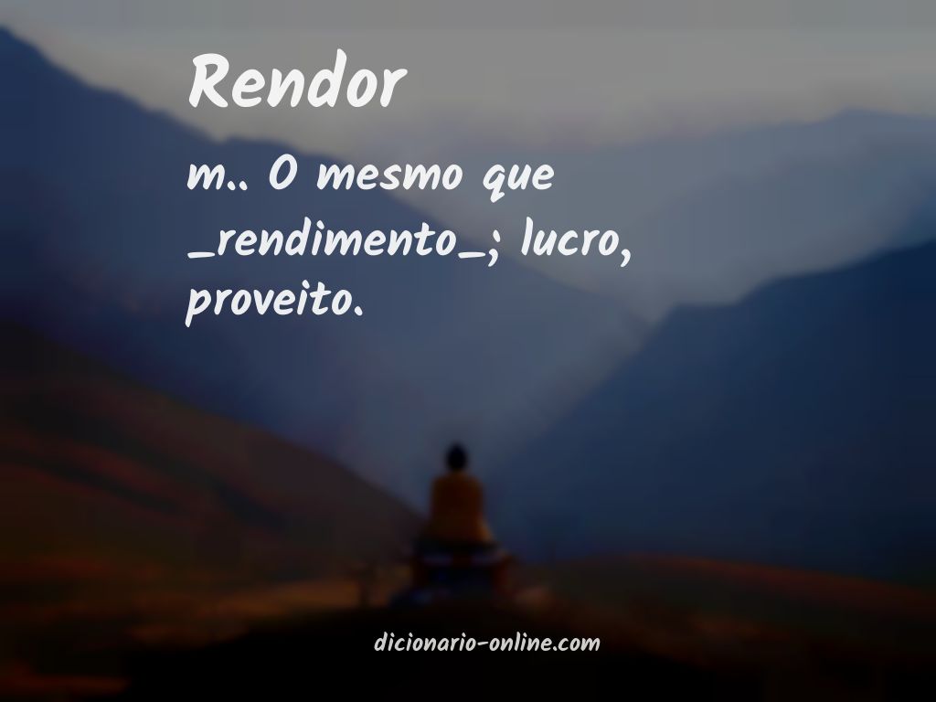 Significado de rendor