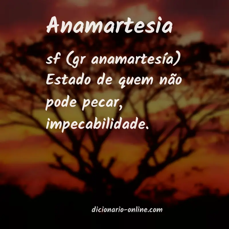 Significado de anamartesia