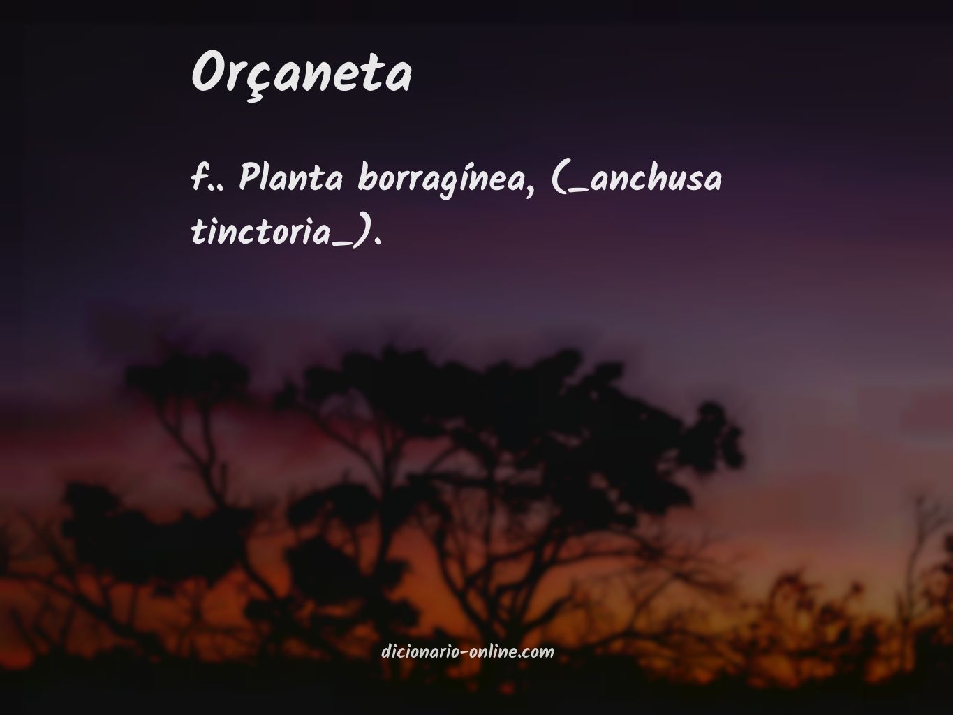 Significado de orçaneta