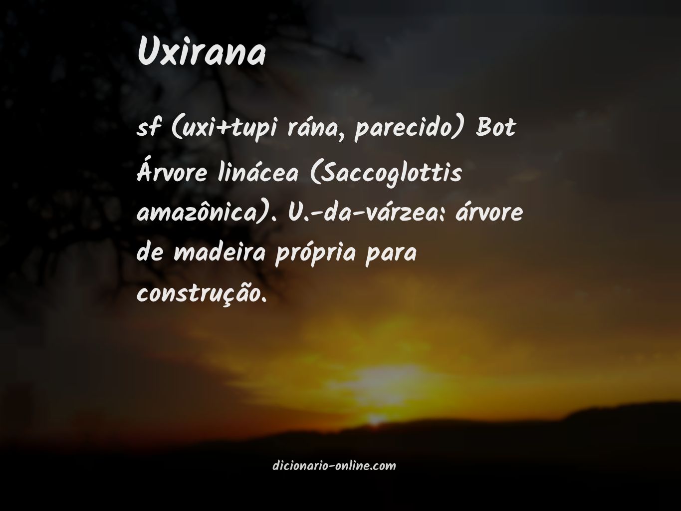 Significado de uxirana
