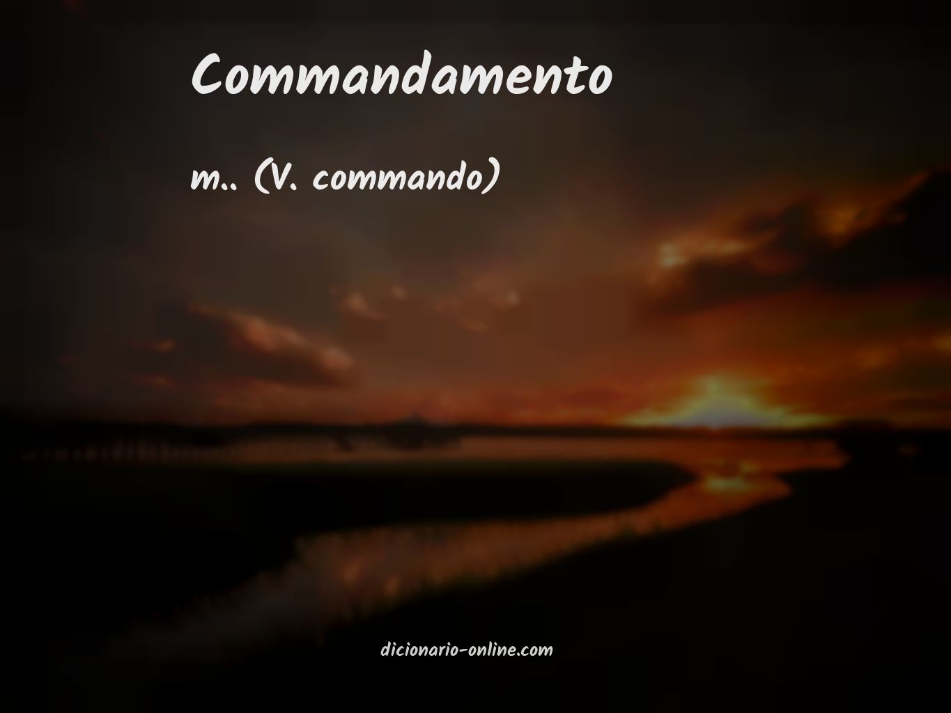 Significado de commandamento
