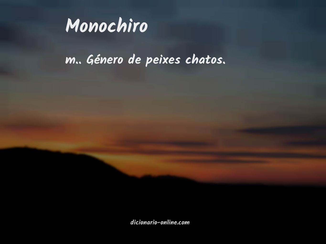 Significado de monochiro