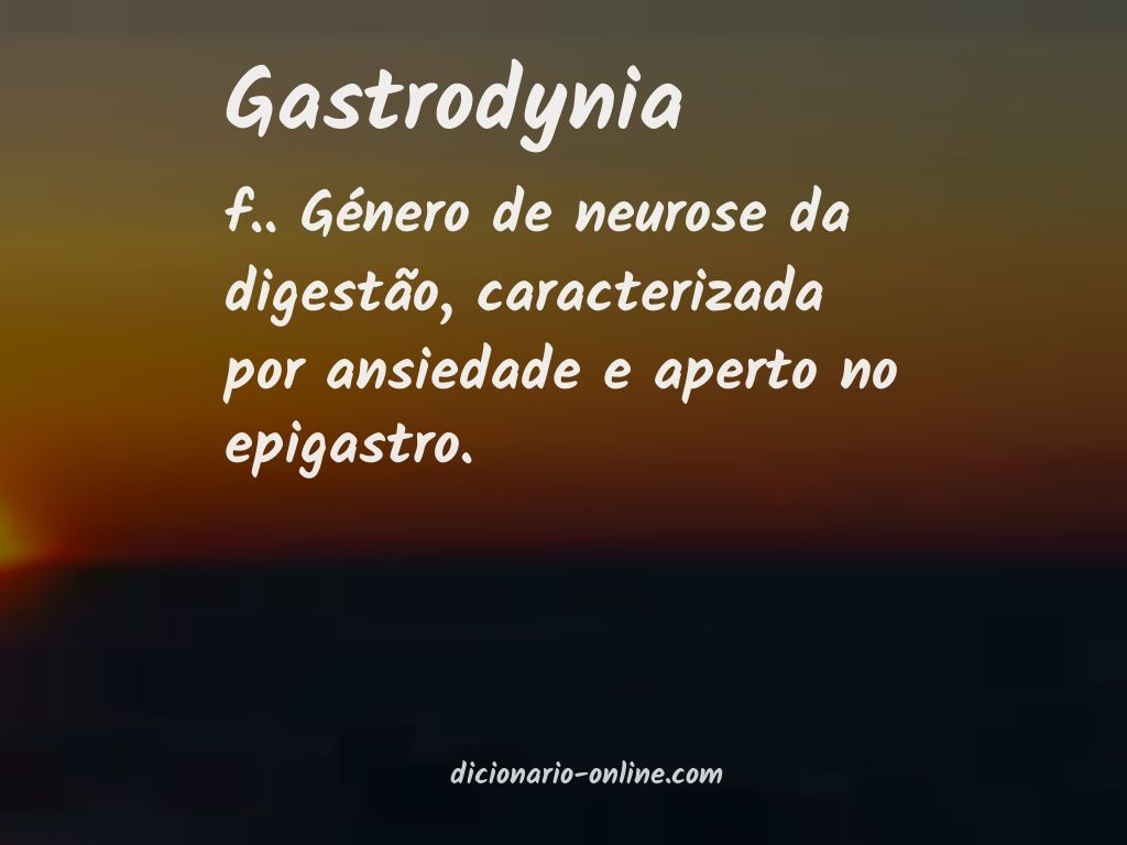 Significado de gastrodynia