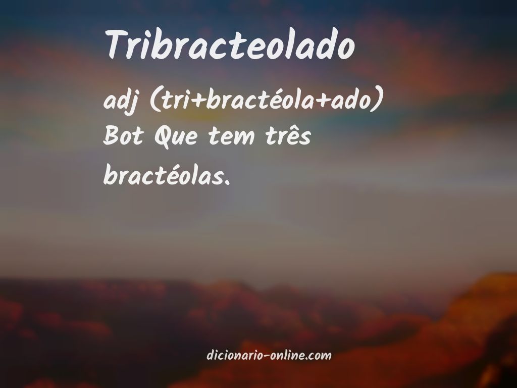 Significado de tribracteolado