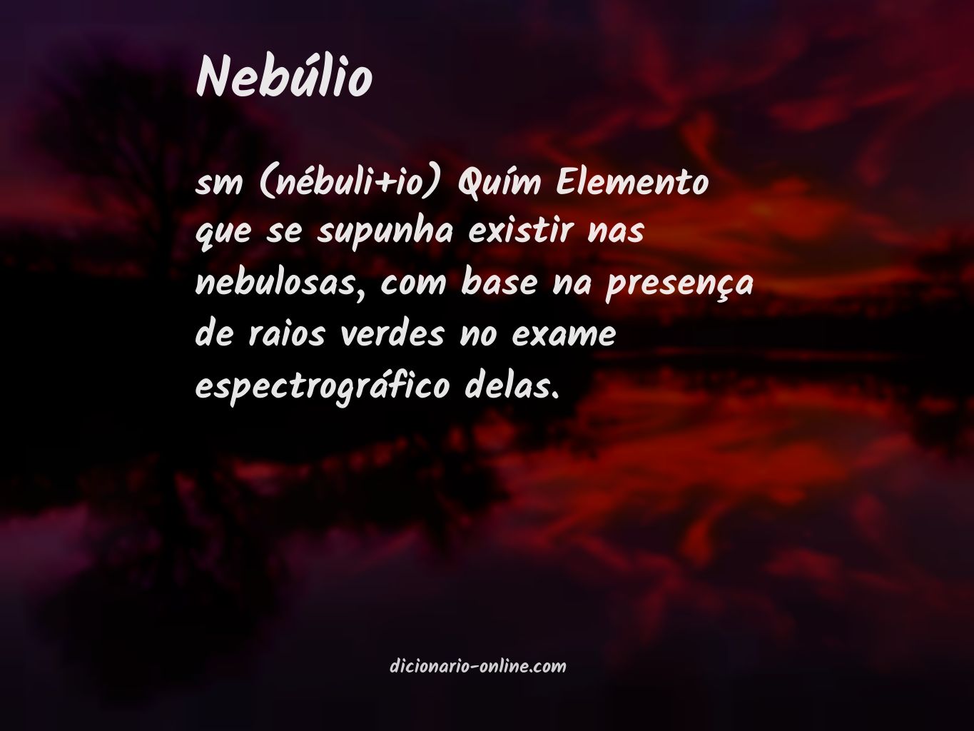 Significado de nebúlio