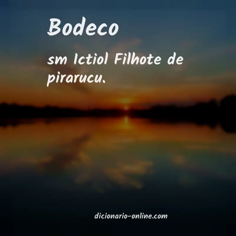 Significado de bodeco