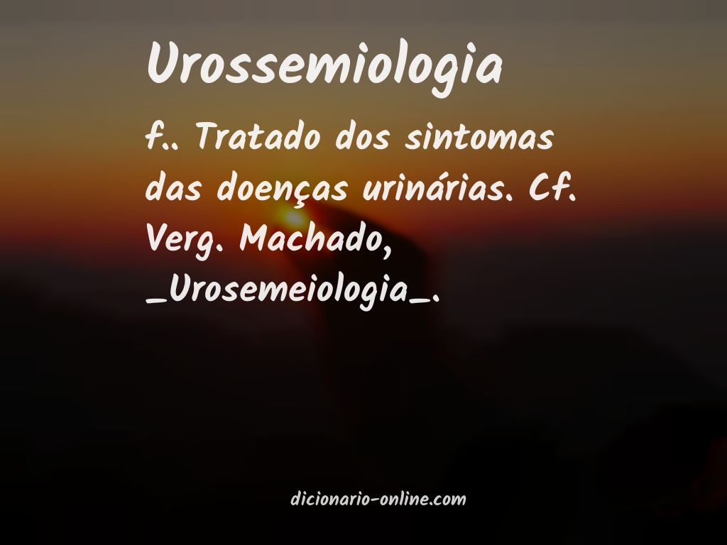 Significado de urossemiologia