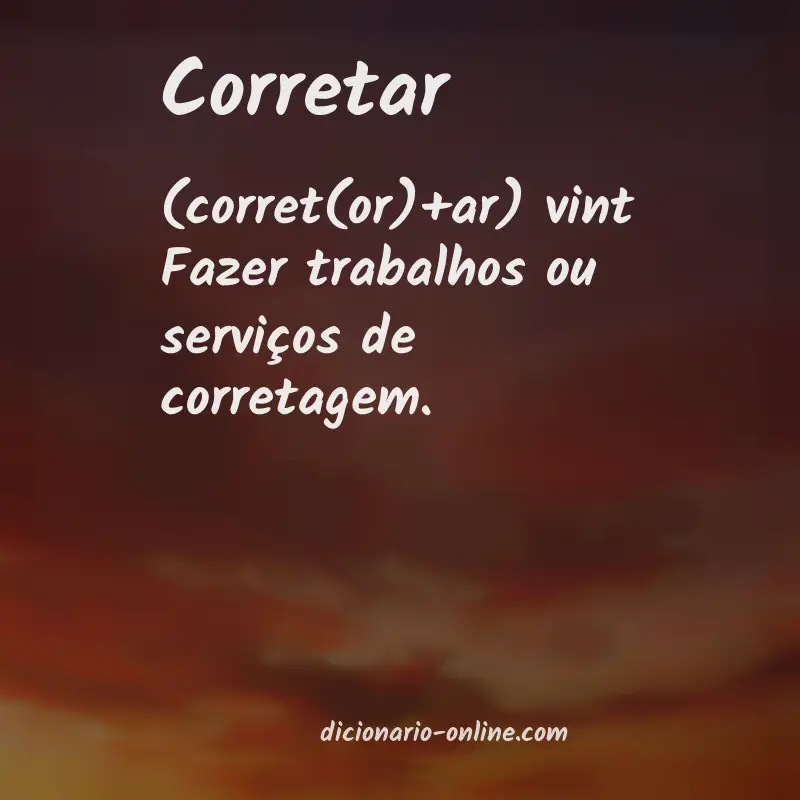 Significado de corretar