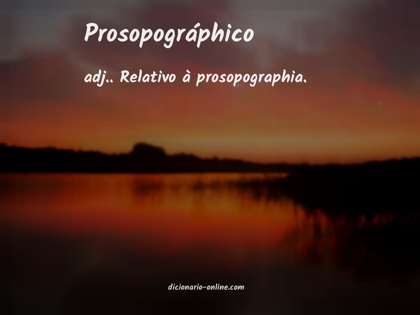 Significado de prosopográphico