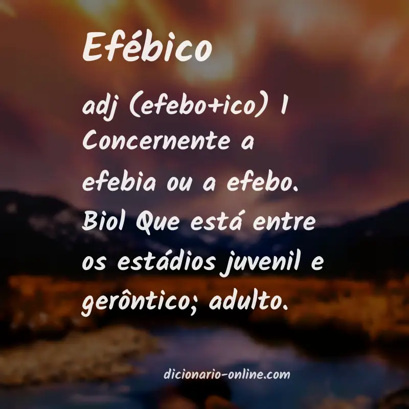 Significado de efébico
